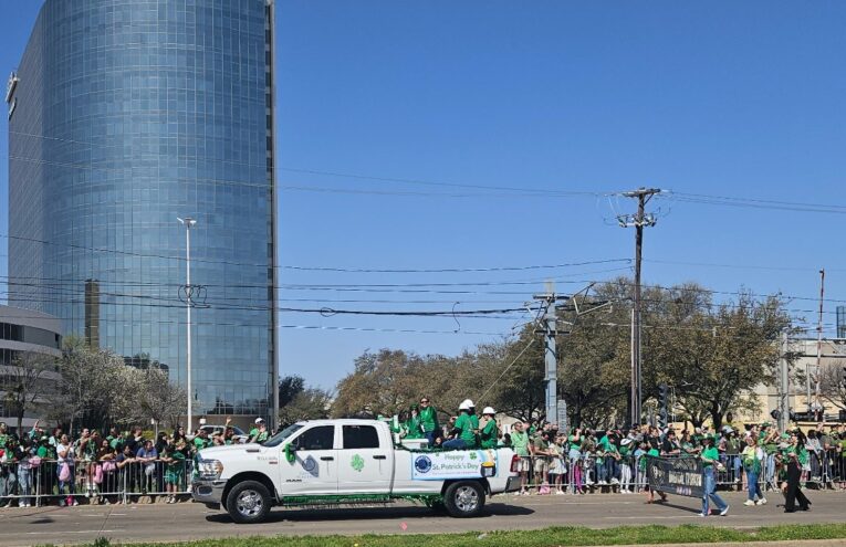 Emertech Electrical float in the Greenville Avenue Parade in Dallas, TX 75206